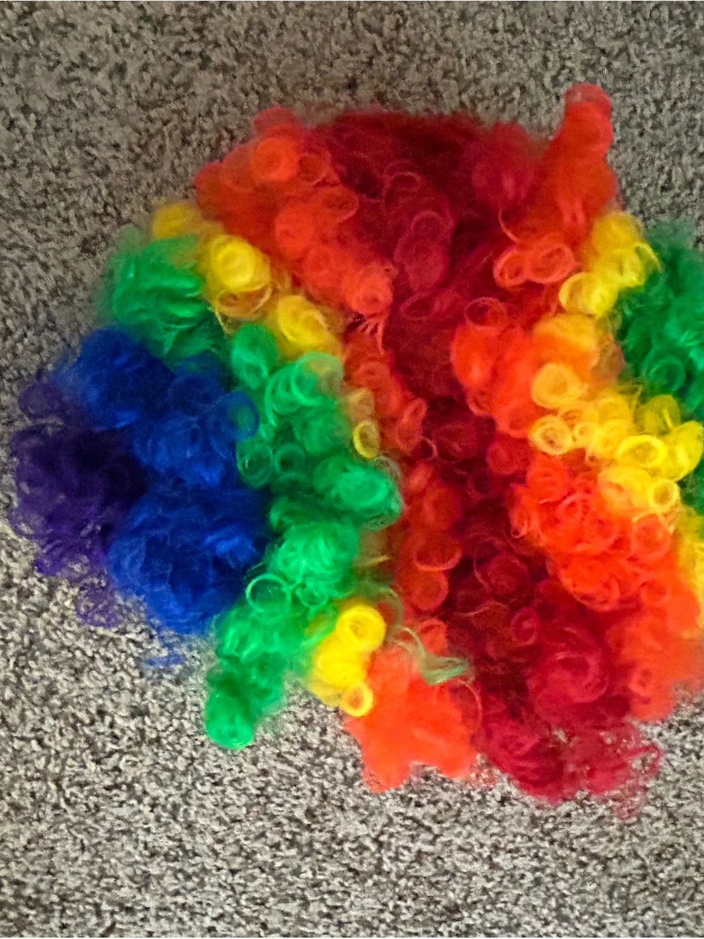 Kids Rainbow Curly Costume Wig - Multicolor